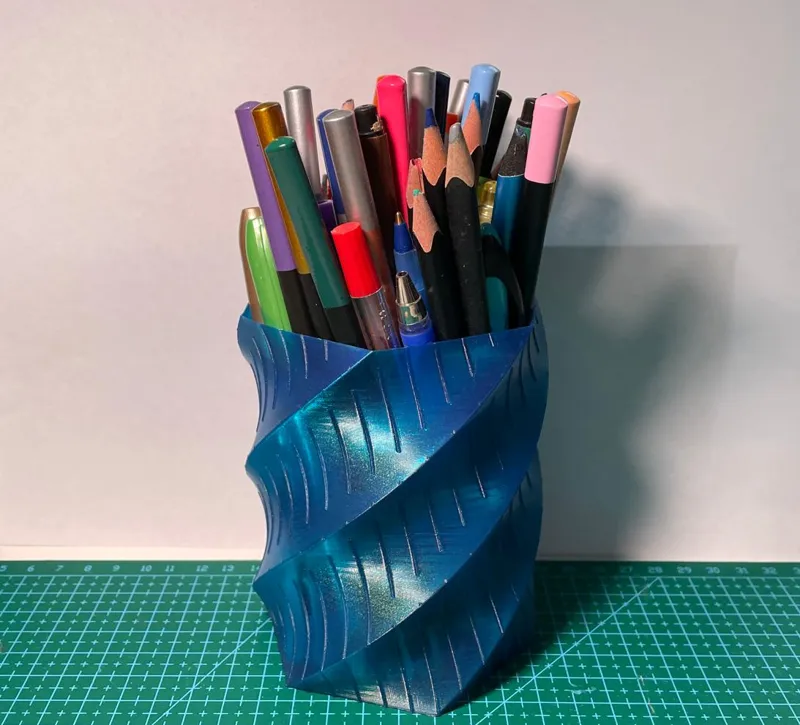 Tactile Spiral Vase Pen Holder