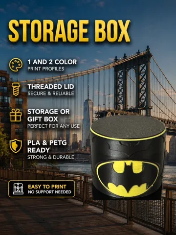 Organizador: Batman Storage Box Threaded Lid — vista de referencia 2