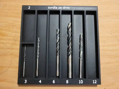Drawer drill bit organizer