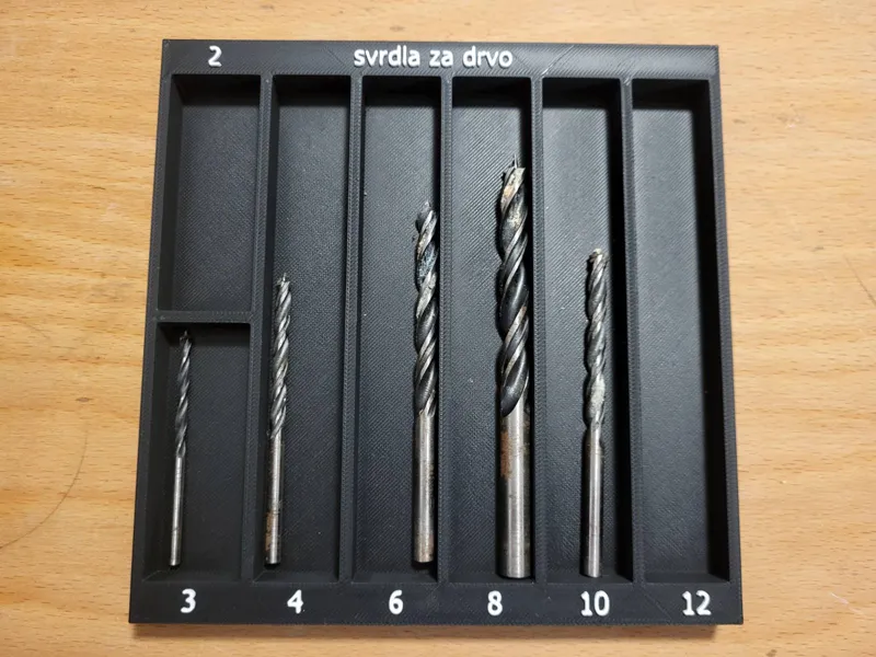 Drawer drill bit organizer