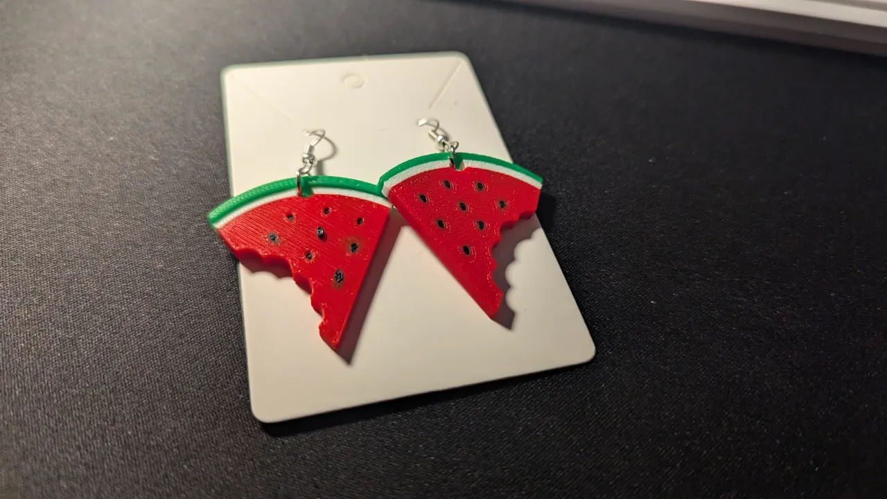 Watermelon Bite Earrings view 3