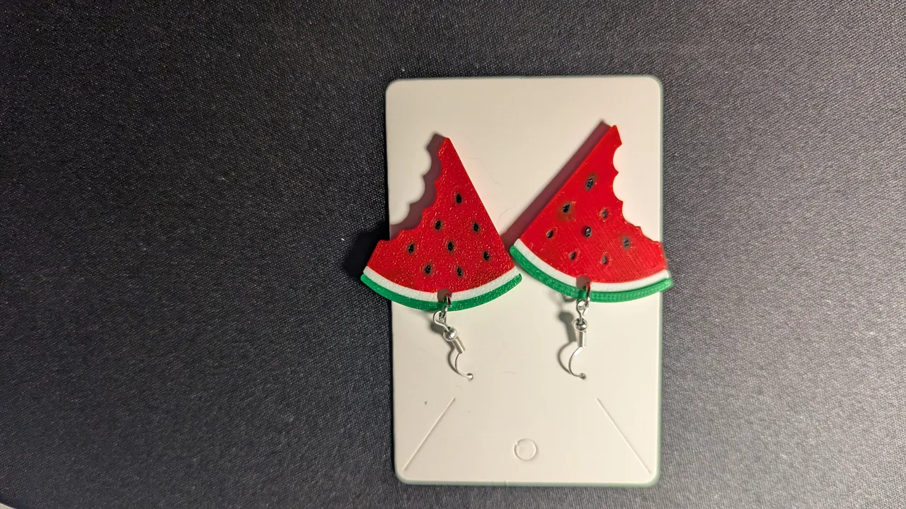 Watermelon Bite Earrings view 2