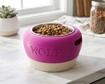 Letrero o emblema decorativo: Modern Ergonomic Pet Bowl Elevation Riser — vista de referencia 3