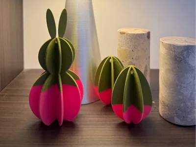 Easter Bunny colorful modern minimalistic interior