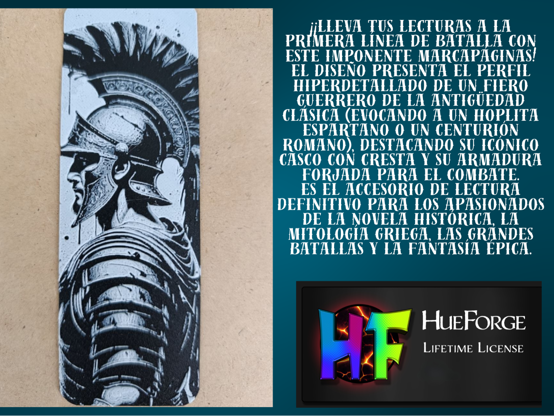 Spartan Warrior Bookmark
