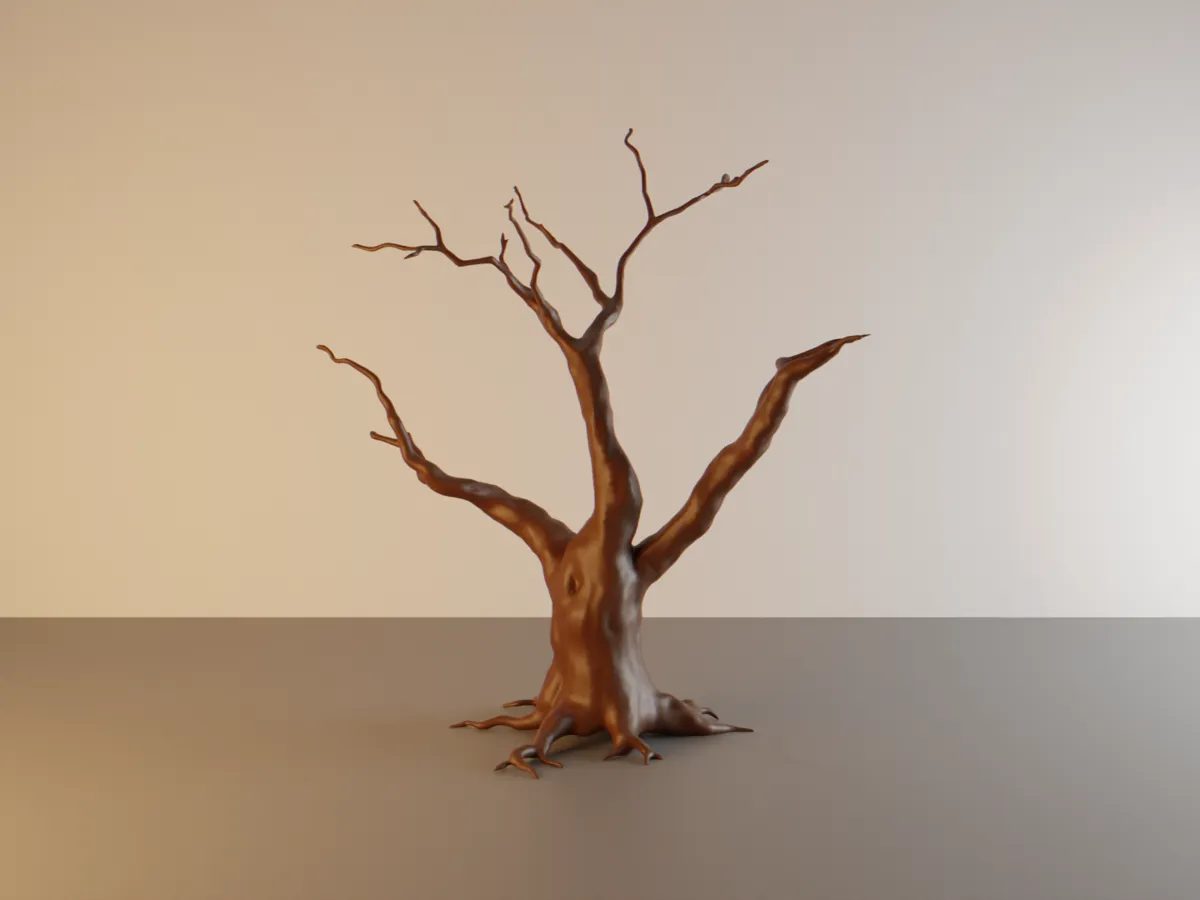 Arbre mort pour décor de jeu de figurines