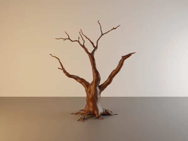 Arbre mort pour décor de jeu de figurines