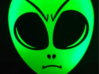 LIGHTBOX ALIEN AND STAND