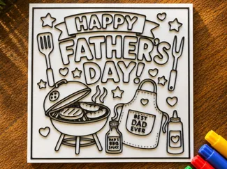 Father's Day coloring page