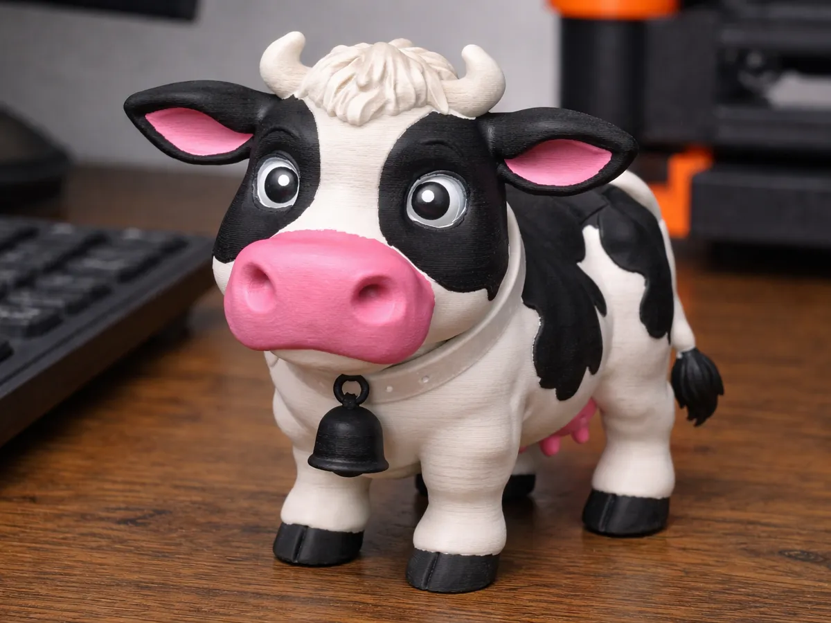 Cute Farm Cow – 3D Printable Figurine | AMS Ready - Free 3D Print Model ...