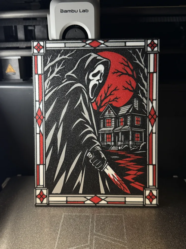 Ghostface Scream Halloween Wall Art – 4 Color - Free 3D Print Model ...