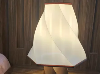 Hexagonal Twist Table Lamp - E27 Standard
