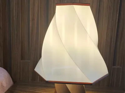 Hexagonal Twist Table Lamp - E27 Standard
