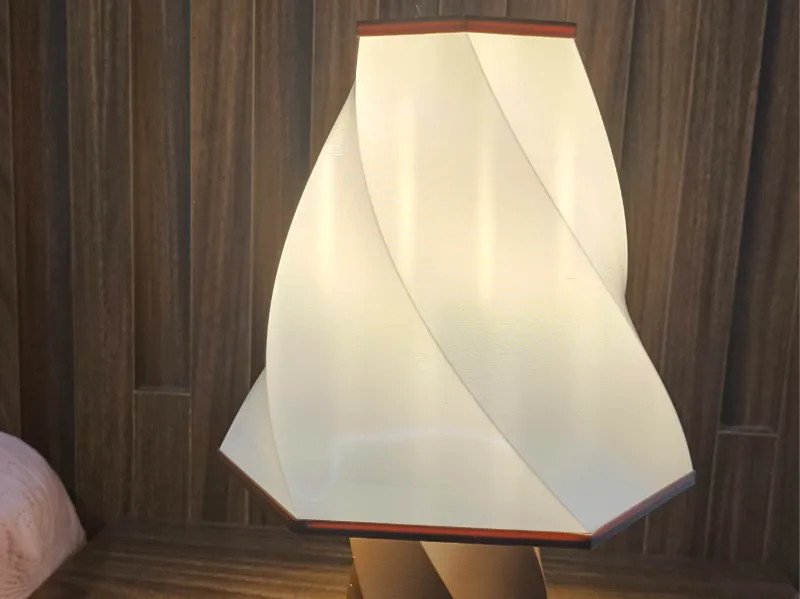 Hexagonal Twist Table Lamp - E27 Standard