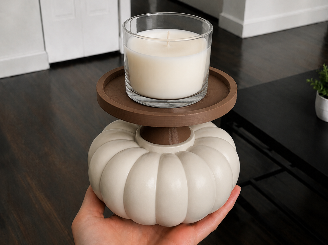 Halloween/Autumn/Fall Pumpkin Candle Stand - 1