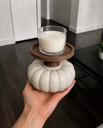 Accesorio de iluminación decorativa: Halloween/Autumn/Fall Pumpkin Candle Stand — vista de referencia 3