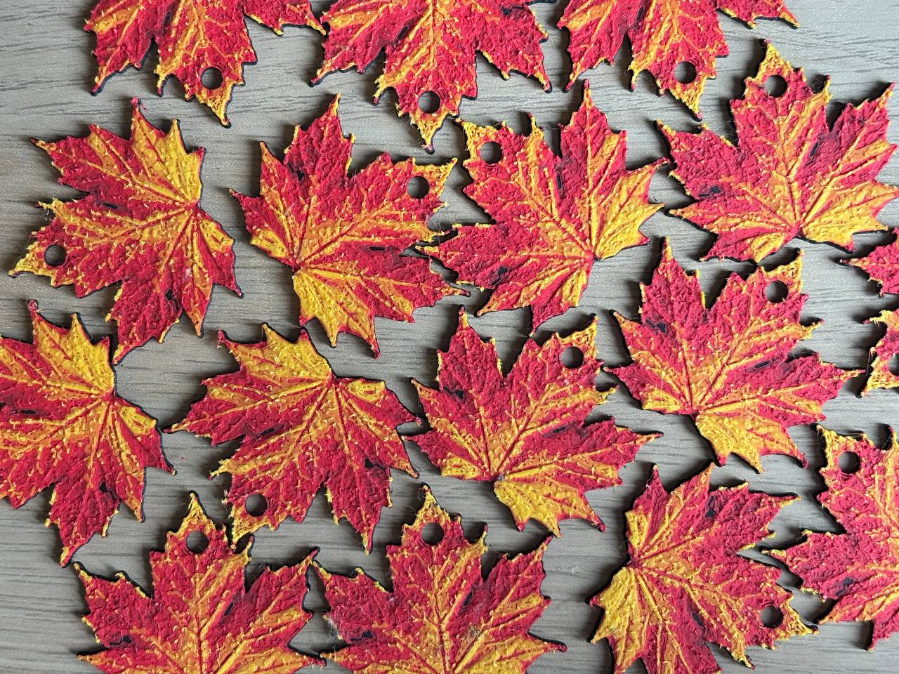 Maple leaf keychain