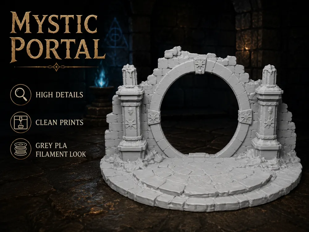 Escenografía en miniatura: Mystic Portal – Arcane Gateway - Tabletop Terrain. Referencia del modelo original.