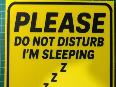 Door Sign - I'm Sleeping Do Not Disturb