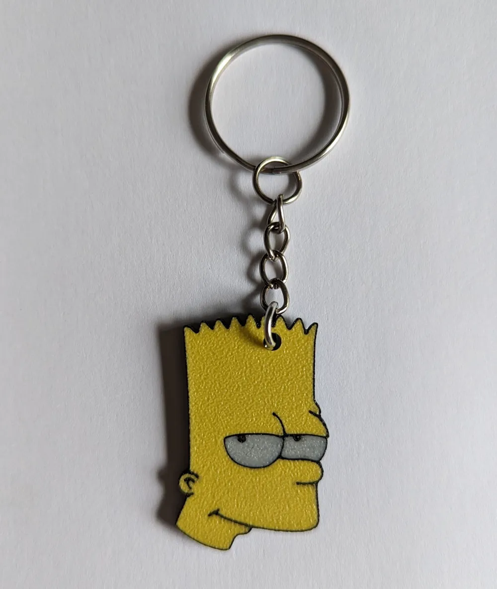 Bart Simpson Keychain By Krazi201 MakerWorld bart-simpson-keychain-by-krazi201-makerworld