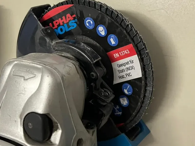 Angle Grinder Wall Mount Hook with text