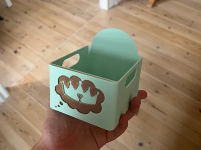 Pixi storage box with front insert