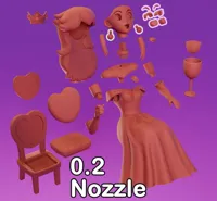 Peach 0.2mm Nozzle, 0.1mm layer, 4 walls, 15% infill