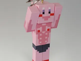 Muscular Kirby Minecraft Style