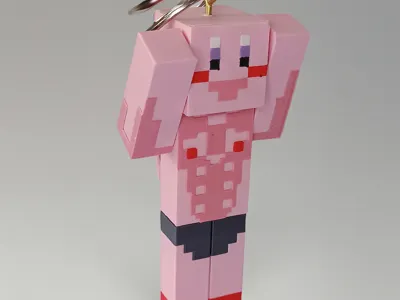 Muscular Kirby Minecraft Style