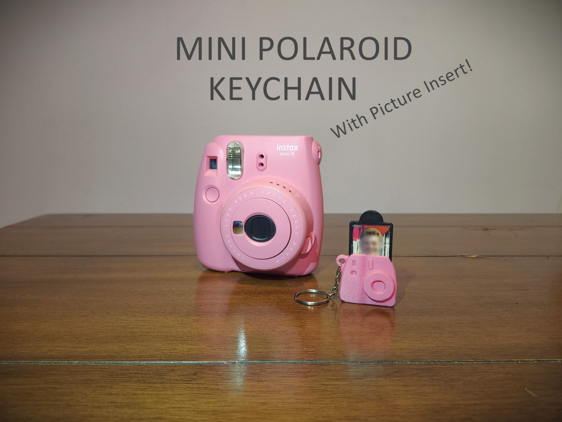 Mini Polaroid Locket Keychain