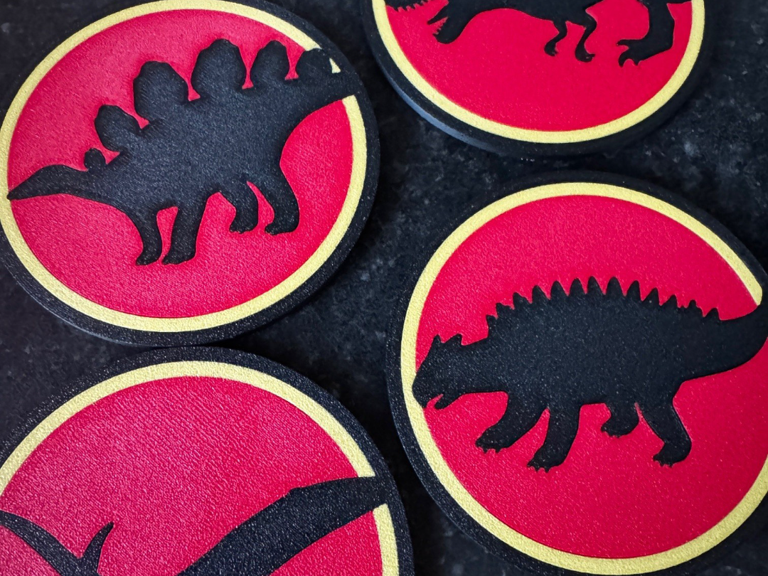 Sottobicchieri Dino / Jurassic - set of 4 - 83mm
