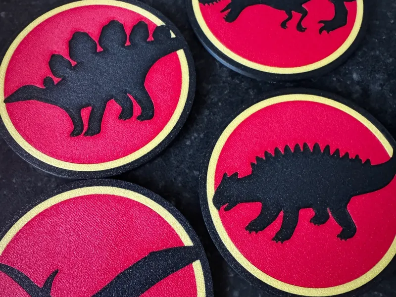 Sottobicchieri Dino / Jurassic - set of 4 - 83mm