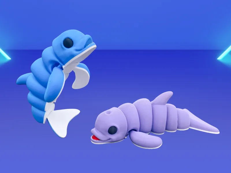 Articulated Dolphin, Flexi Open Mouth Fish