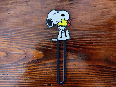 Snoopy and Woodstock bookmark