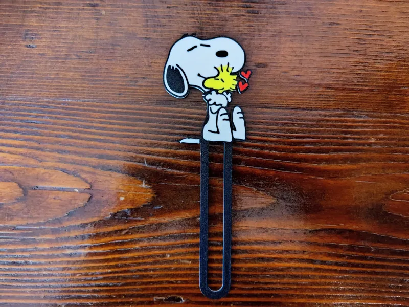 Snoopy and Woodstock bookmark