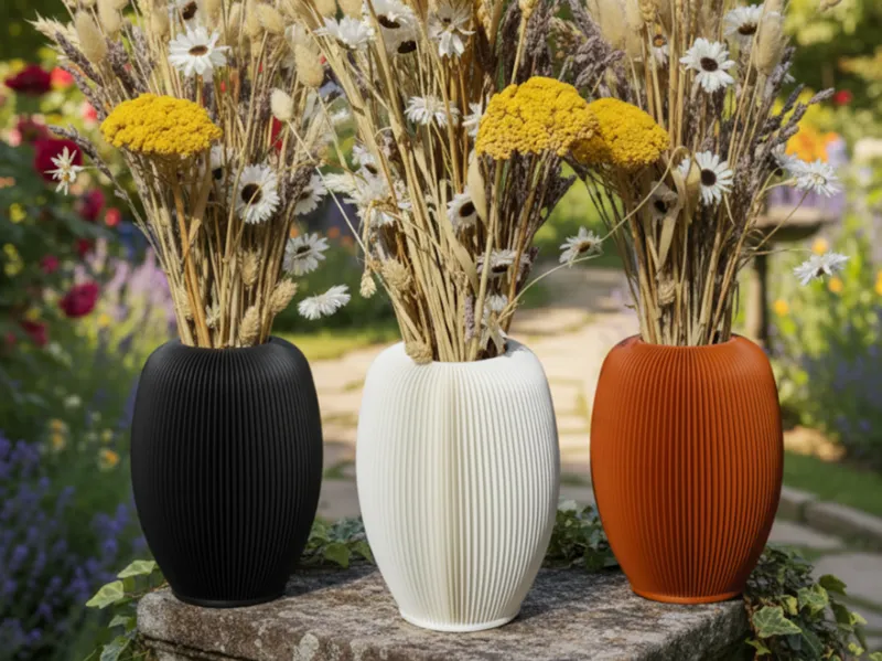 Big Vase with Shadow Eye Effect (White)