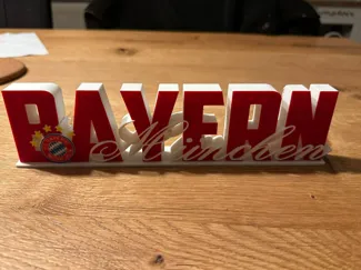 FC Bayern München Dekoration Blockschrift