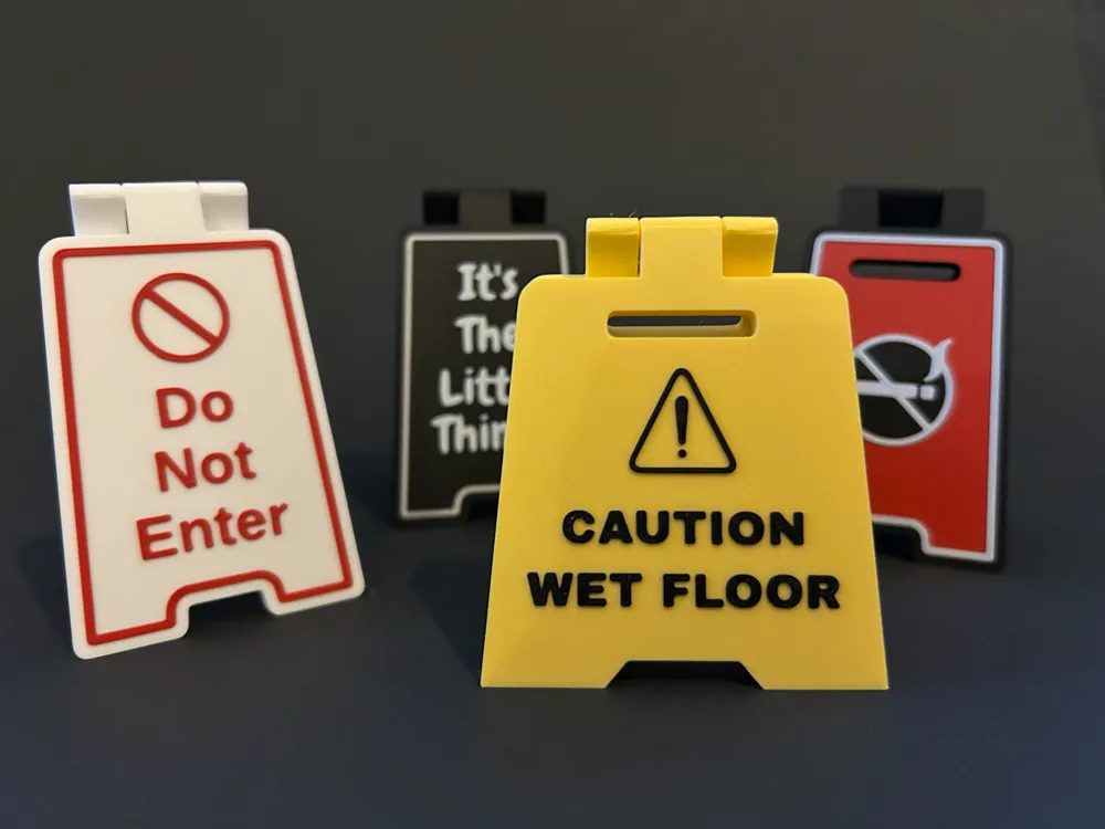 FlipStands - Customizable Standing Signs - Free 3D Print Model - MakerWorld