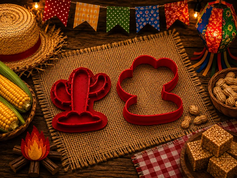 Cortador de Biscoito Festa Junina Cacto