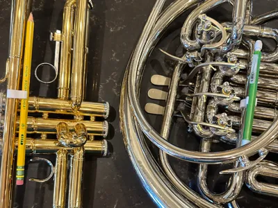 French Horn & Trumpet Pencil Holder (v2)