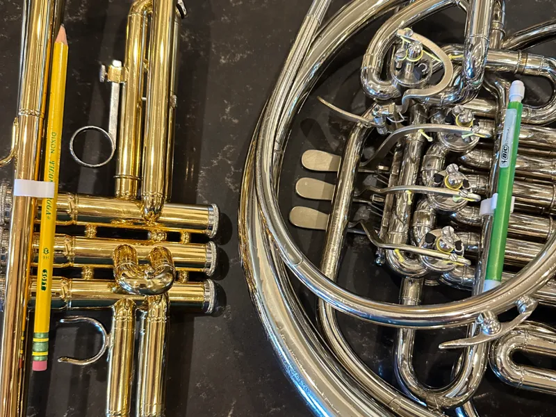 French Horn & Trumpet Pencil Holder (v2)