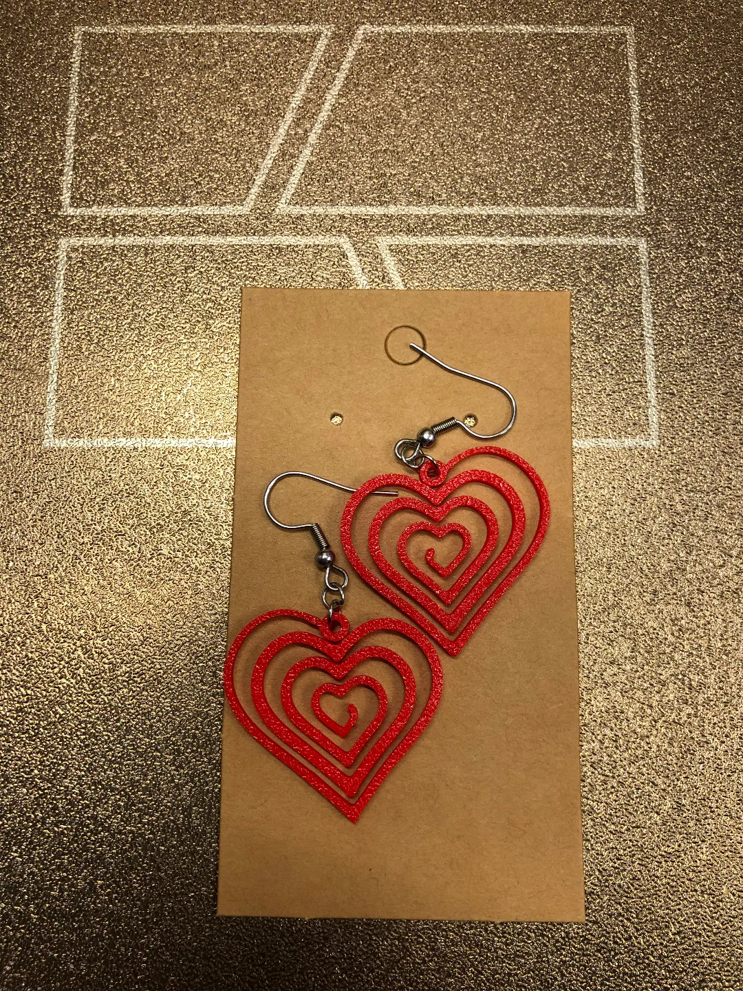 Valentines Day Hearts earrings view 4
