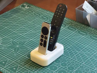 Apple TV and LG vertical remote stand
