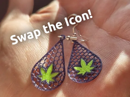 Weed Mesh Earrings – Light, Stylish, Customizable