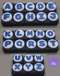 Square Board Clicker Bases 1 through 7 Keychain and Fidget
