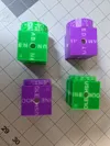2 cubes on 1 plate + roller end caps, 1 color change w AMS