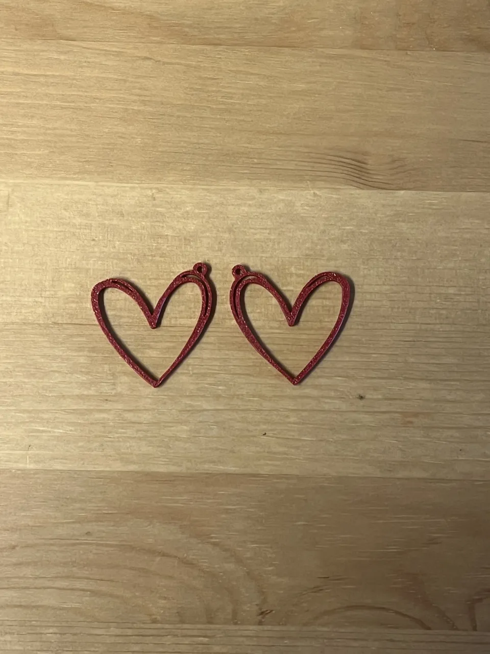 heart earrings view 2