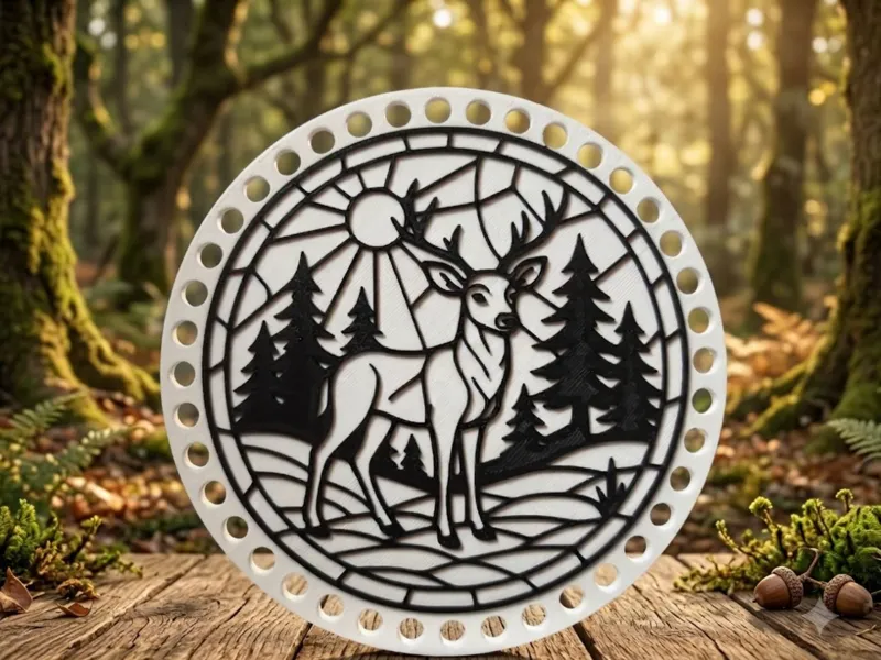 Bottom for crochet basket deer