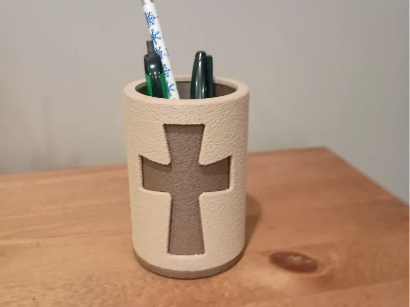 Pencil Holder with cross