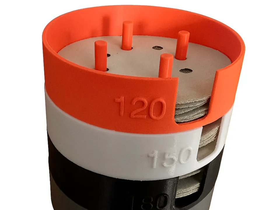 Stackable Sanding disc holders w/ alignment posts Remixed by kirkg ...